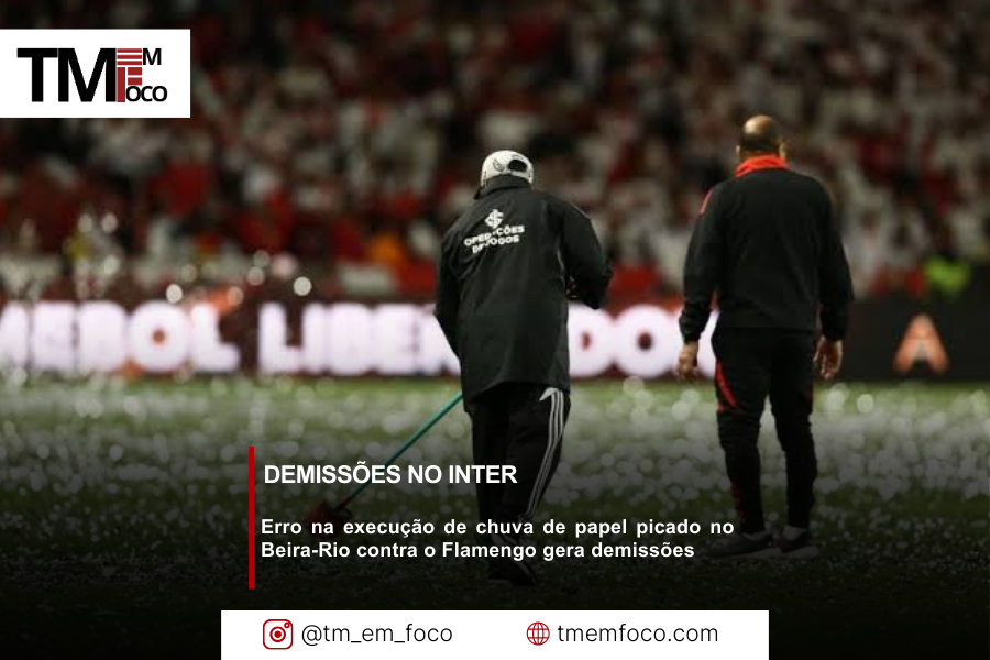 Erro na execução de chuva de papel picado no Beira-Rio resulta em demissões e pode gerar multa ao Inter
