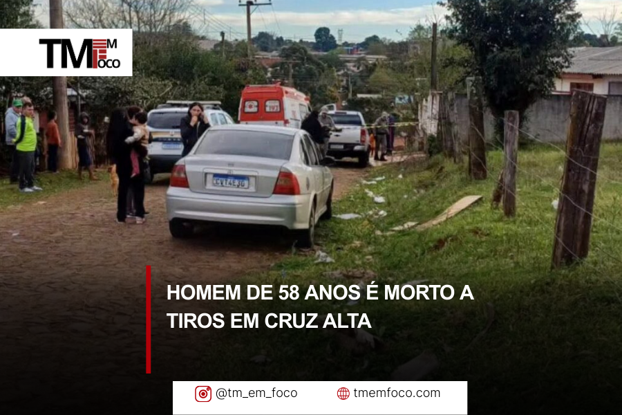 Homem de 58 anos é morto a tiros em Cruz Alta