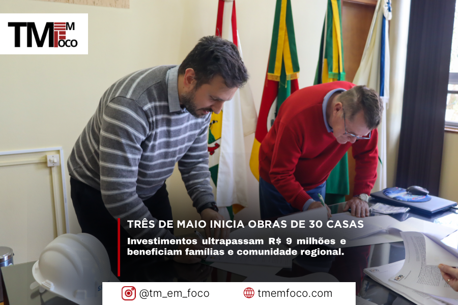 Três de Maio anuncia início das obras de 30 casas populares