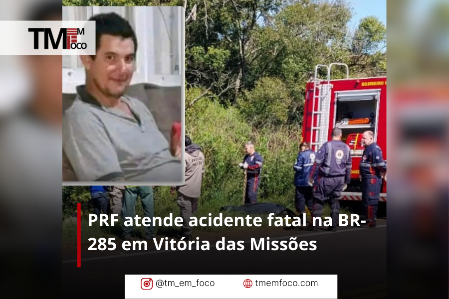 PRF atende acidente fatal na BR-285 em Vitória das Missões; motorista morre após cair no Arroio Urubucaru
