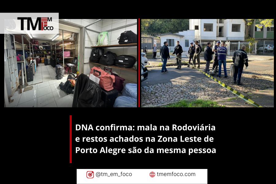 DNA confirma: mala na Rodoviária e restos achados na Zona Leste de Porto Alegre são da mesma pessoa